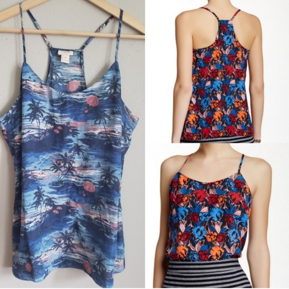 J. Crew Tropical Print Tank